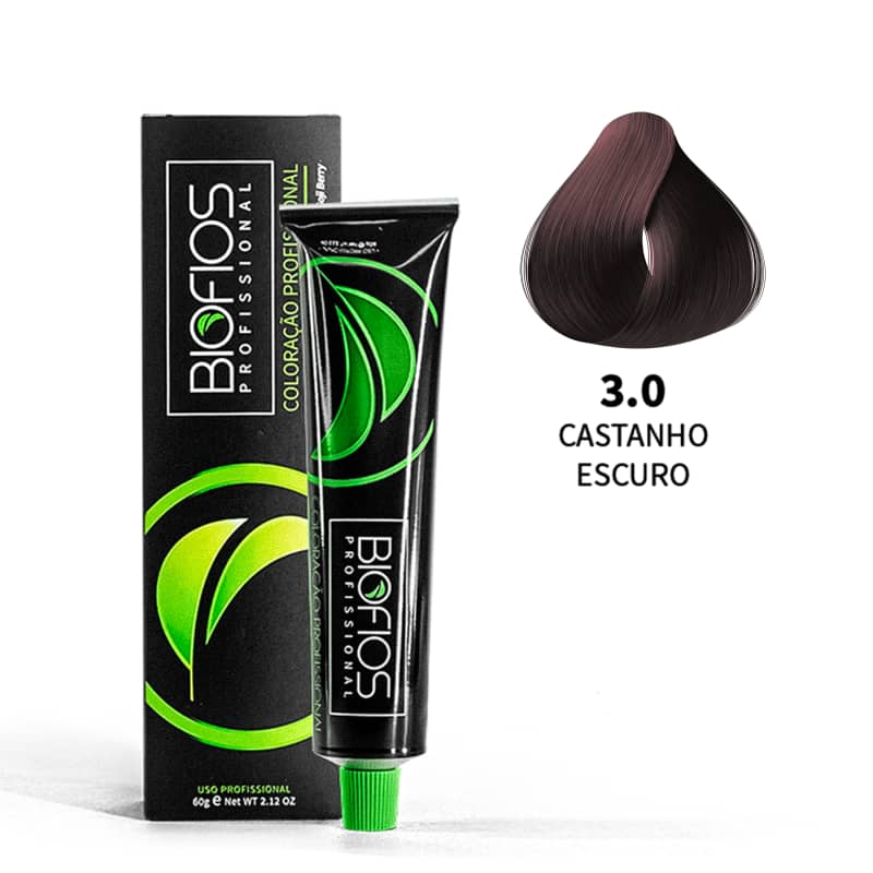 Biofios Profissional Hair Color Biofios Profissional 3.0 Dark Brown Natural- Permanent Coloring 60g