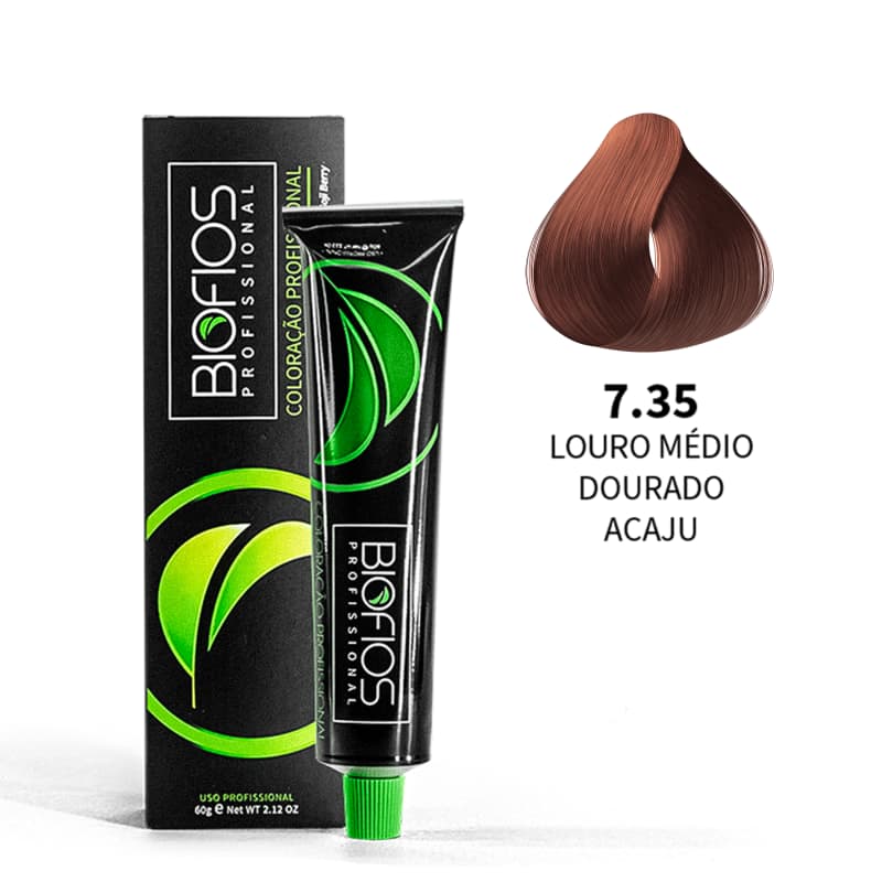 Biofios Profissional Hair Color Biofios Profissional 7.35 Medium Golden Blond Acaju- Coloring 60g