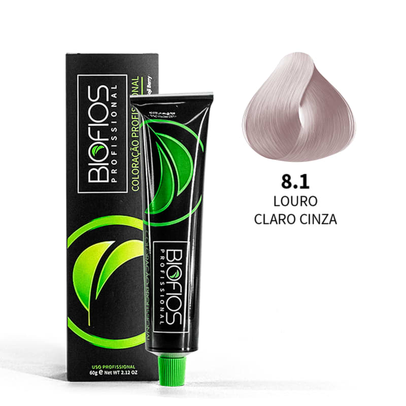 Biofios Profissional Hair Color Biofios Profissional 8.1 Light Blonde Gray- Permanent Coloring 60g