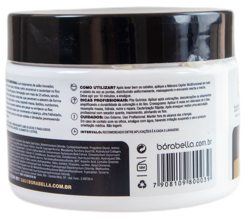 Borabella Hair Mask Pra Tudo Capillary Schedule Hydration Nutrition Repair Mask 300g - Borabella