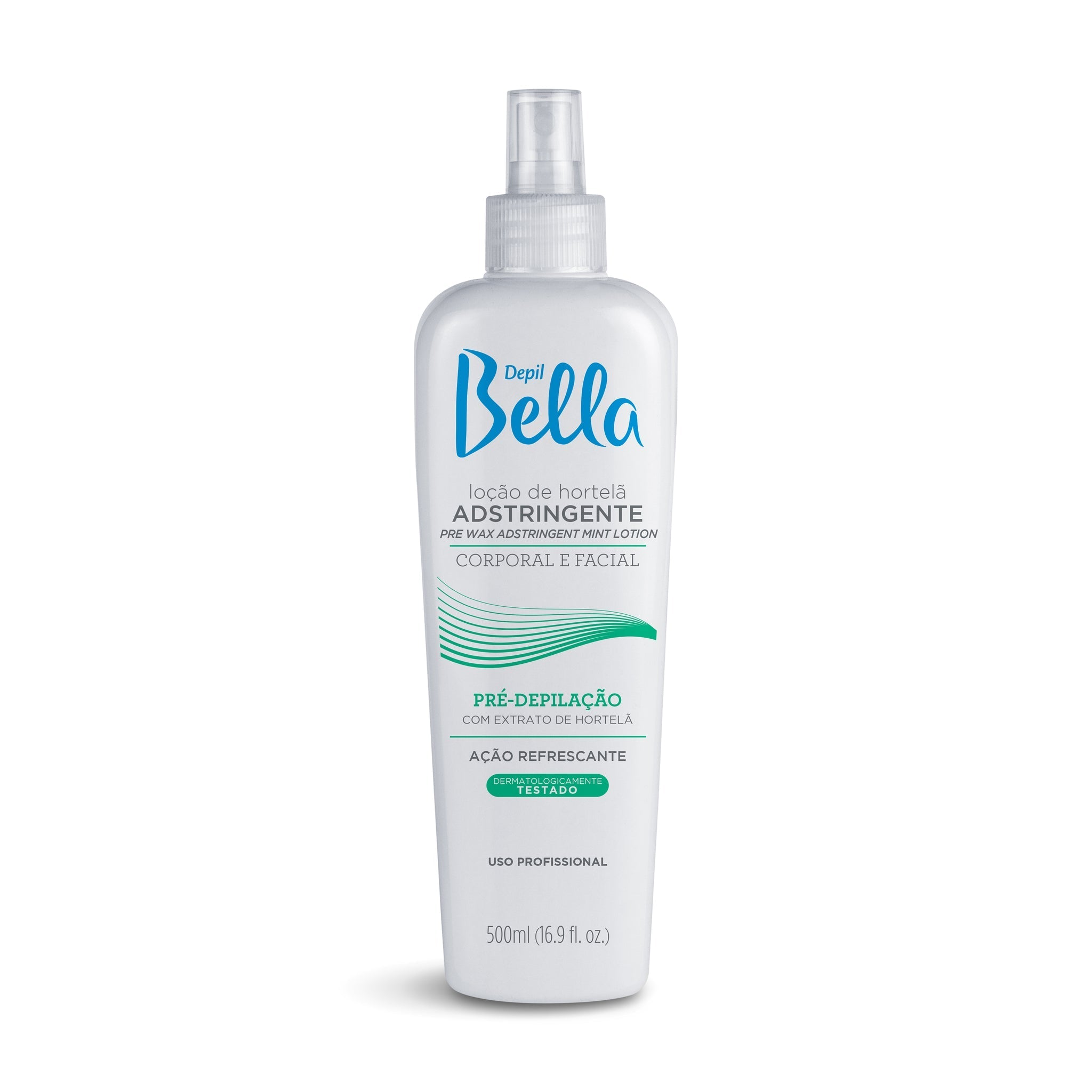 Depil Bella Skin Lotion Depil Bella Pre Waxing Astringent Skin Lotion with Mint Extract 500ml (3 Units )