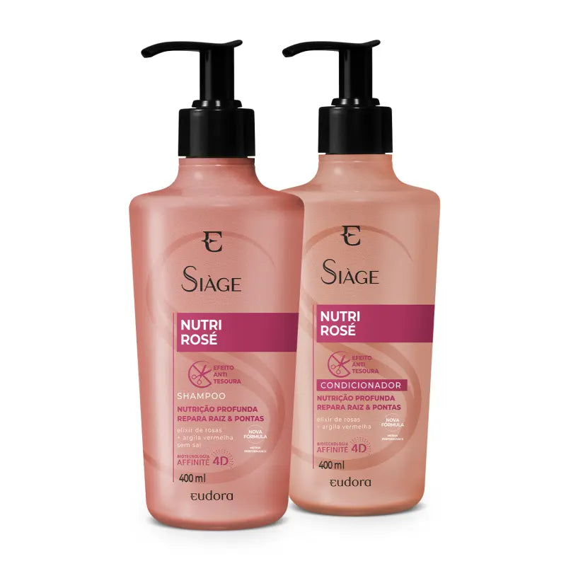 Eudora Hair Treatment Eudora Siàge Nutri Rosé Kit 2x 400ml / 2x 13.52 fl oz