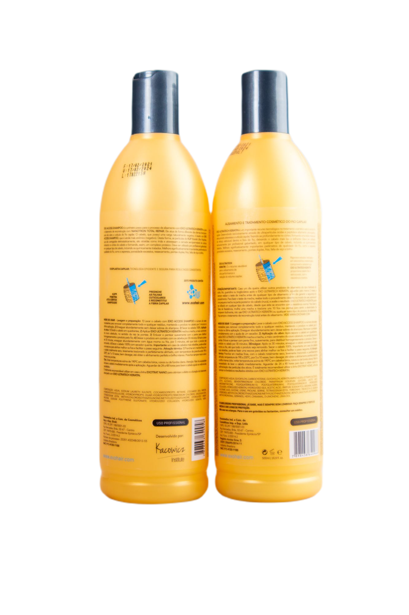 Exo Hair Brazilian Keratin Treatment Ultratech Keratin Brazilian Exoplasty 2x500ml - Exo Hair Professional