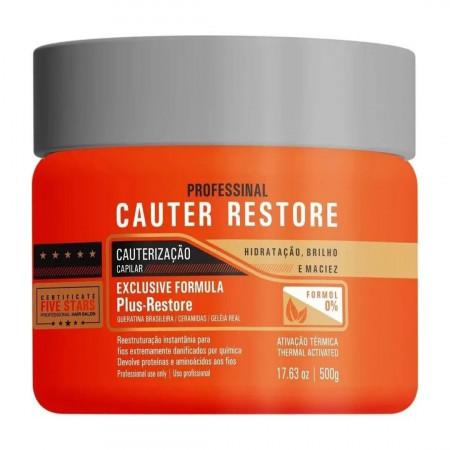 Cauterization Cauter Restore Hydration Bright Keratin Mask 500g - Fio Perfeitto