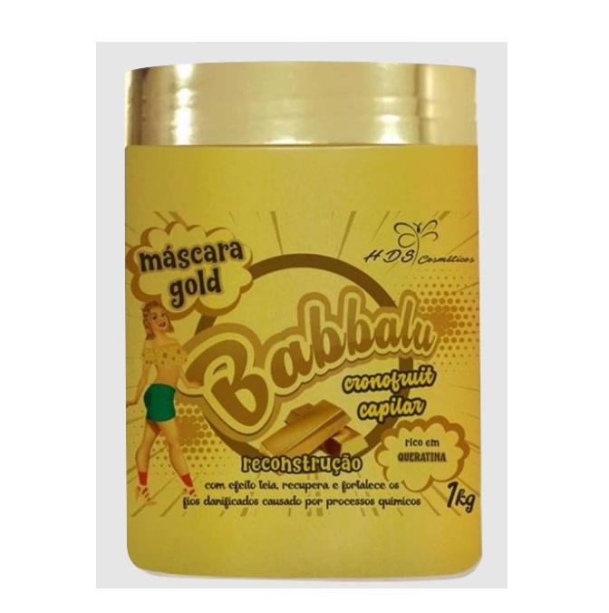 FioBelli Hair Mask Gold Babballu Cronofruit Keratin Reconstruction Web Effect Mask 1Kg - FioBelli