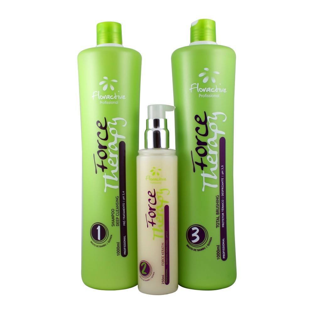 Floractive Brazilian Keratin Treatment Force Therapy Rebuilder Treatment Kit 3 Products - Floractive