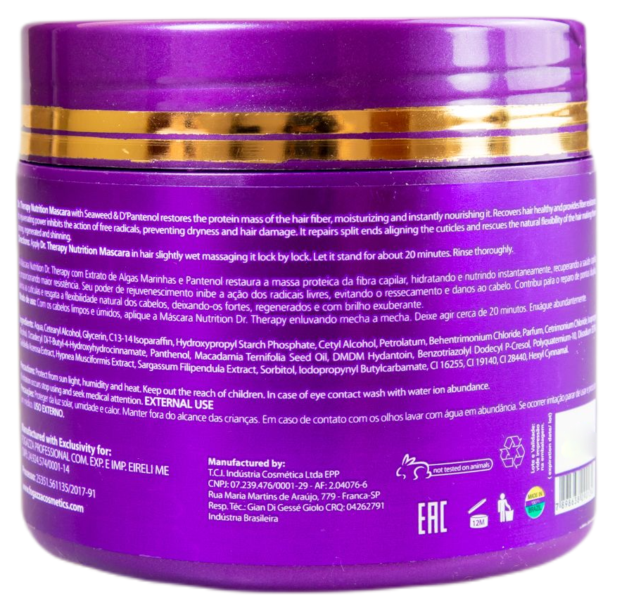 Fogazza Cosmetics Hair Mask Dr. Therapy Nutrition Mask 500g - Fogazza Cosmetics