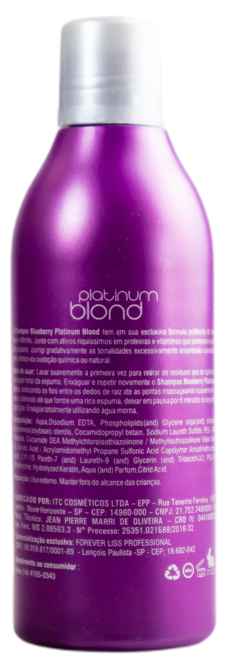 Forever Liss Hair Mask Platinum Blond Toning Hair shampoo 300ml - Forever Liss