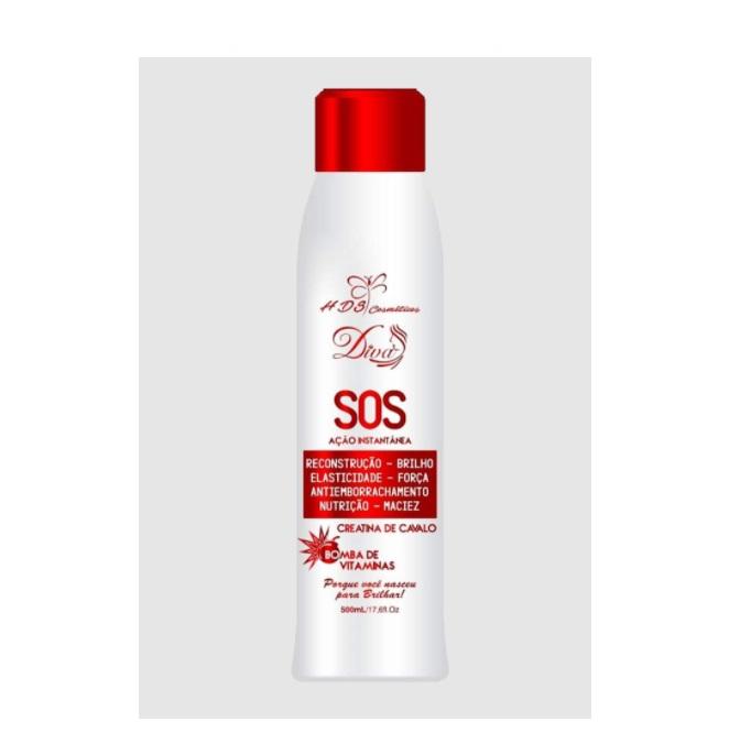 HDS Cosmetics Brazilian Keratin Treatment SOS Instant Action Horse Creatine Vitamins Pump Fluid 500ml - HDS Cosmetics