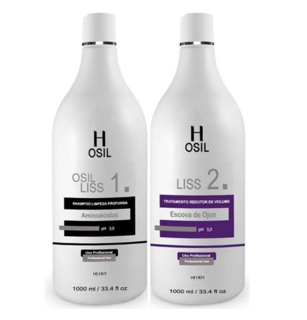 Heart Osil Brazilian Keratin Treatment Ojon Volume Reducer Progressive Amino Acids Treatment Kit 2x1L - Heart Osil