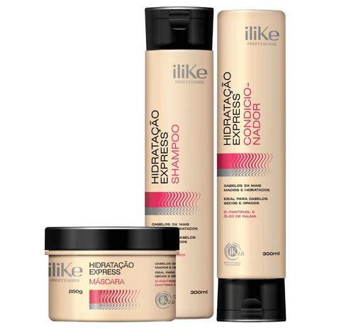 iLike Brazilian Keratin Treatment Hydration Express Moisturizing Shine Nutrition Treatment Kit 4 Products - iLike