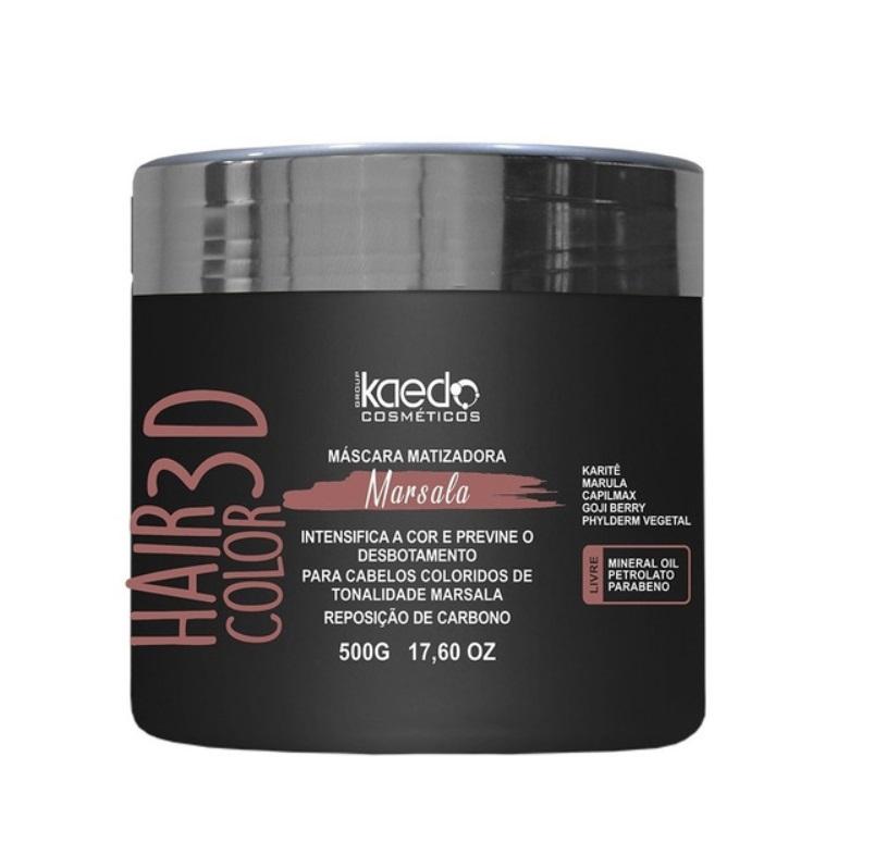 Kaedo Hair Mask Hair Color 3D Marsala Tinting Toning Carbon Replacement Mask 500g - Kaedo