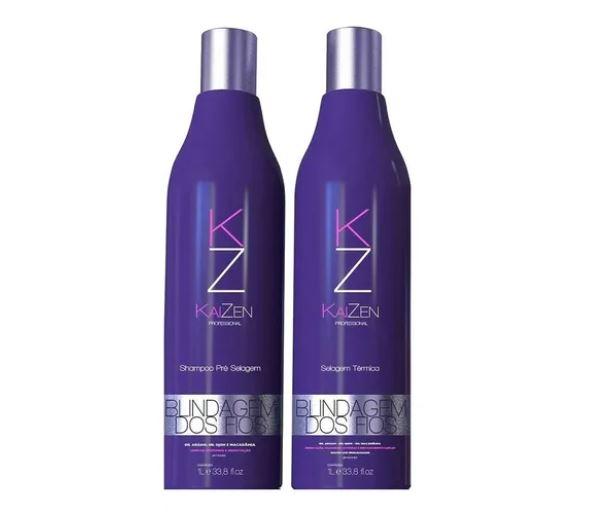 Kaizen Brazilian Keratin Treatment Wire Shielding Thermal Sealing Macadamia Ojon Norishing Kit 2x1L - Kaizen