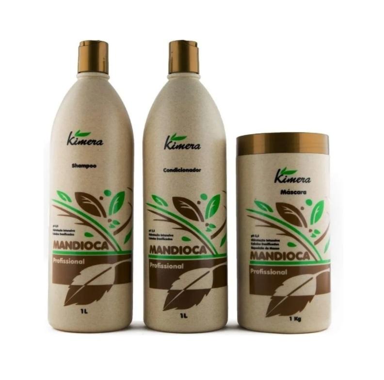 Kimera Brazilian Keratin Treatment Professional Mandioca Manioc Cassava Intensive Moisturizing Kit 3x1 - Kimera