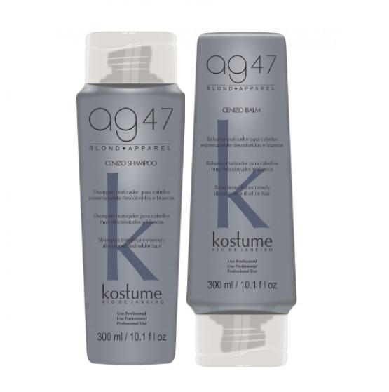 Kostume Home Care AG47 Cenizo Platinum Effect White Bleached Hair Tinting Kit 2 Prod. - Kostume