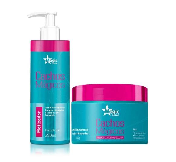 Moisturizing Treatment Silver Effect Curls Tinting 2 Products Kit - Magic Color