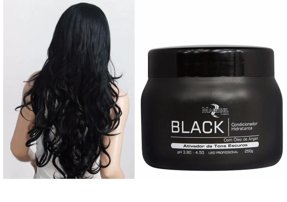 Mairibel Hair Mask Black Moisturizing Tinting Conditioning Intensifier Argan Oil Mask 250g - Mairibel