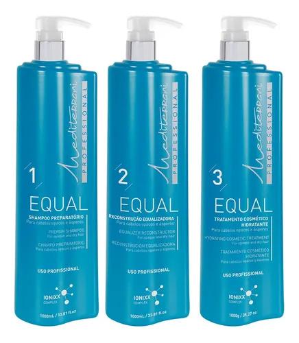 Mediterrani Hair Treatment Kit 3 Step Step Equal Nutricion (New Formula) Lt Mediterrani - Mediterrani