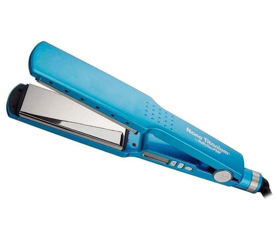 MiraCurl Flat Iron BaByliss PRO Nano Titanium Wide Board Blue Flat Iron 220V 450F - MiraCurl