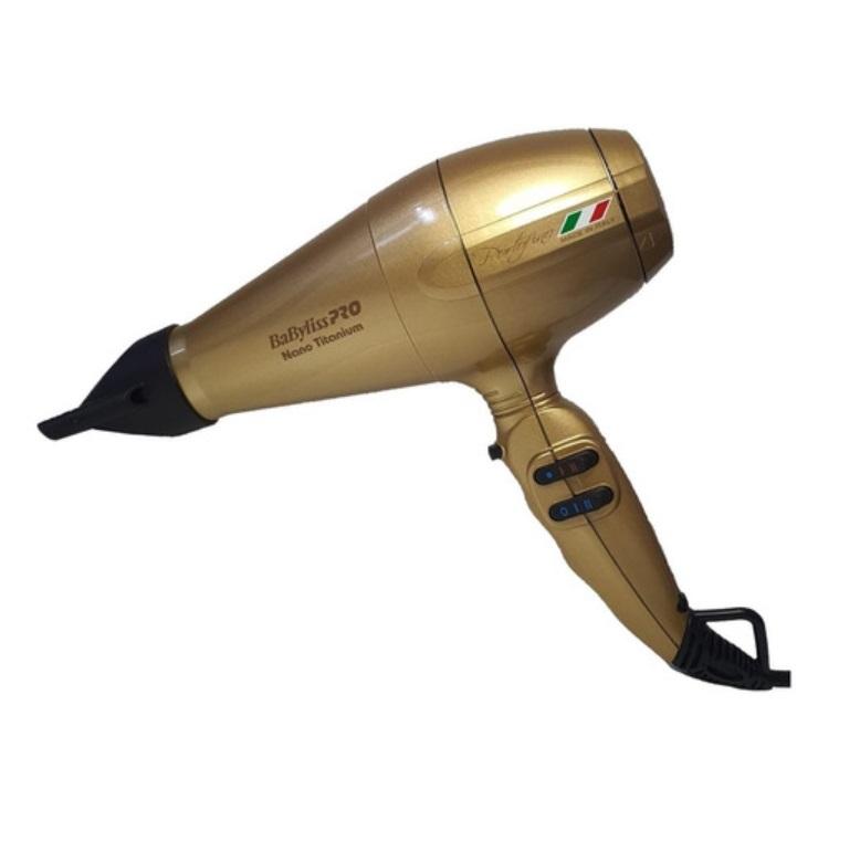 MiraCurl Hair Dryer BaByliss Pro Portofino Titanium 6600 Golden Hair Dryer 220V 2000W - MiraCurl