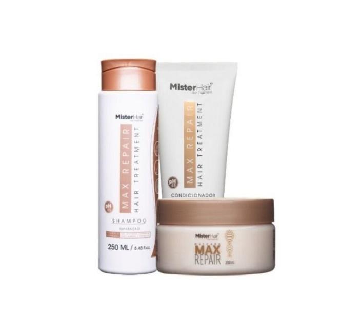 Mister Hair Home Care Max Repair Damaged Hair Restore Maintenance Treatment Kit 3 Itens - Mister Hair