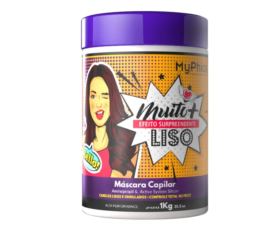 My Phios Hair Mask My Phios Muito + Liso Mask 1Kg / 35.27 fl oz