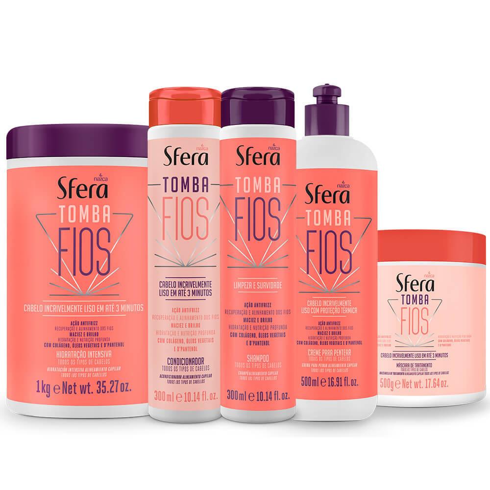 NAZCA Home Care Sfera Tomba Fios Wires Anti Frizz Softness Shine Treatment Kit 5 Itens - Nazca