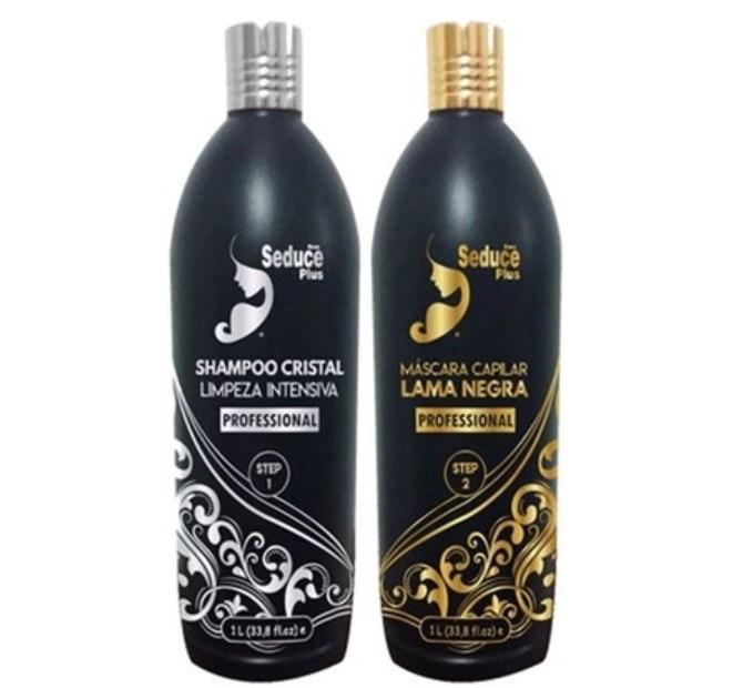 New Seduce Brazilian Keratin Treatment Black Mud Thermal Crystal Treatment Progressive Brush Kit 2x1L - New Seduce