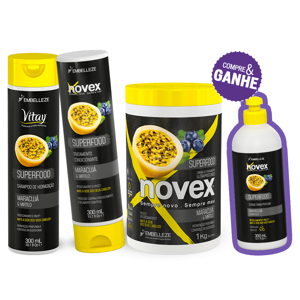 Novex Kit Novex Superfood Passion Fruit And Blueberry Kit