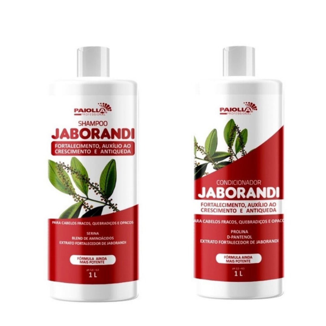 Paiolla Hair Care Kits Jaborandi Hair Growth Fortifying Treatment Anti Loss Control Kit 2x1L - Paiolla