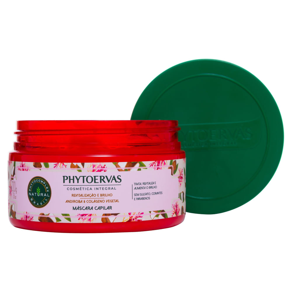 Phytoervas Hair Curler Clips & Pins Phytoervas Mask for Hair Revitalization and Glow Andiroba and Collagen Vegetable 220g