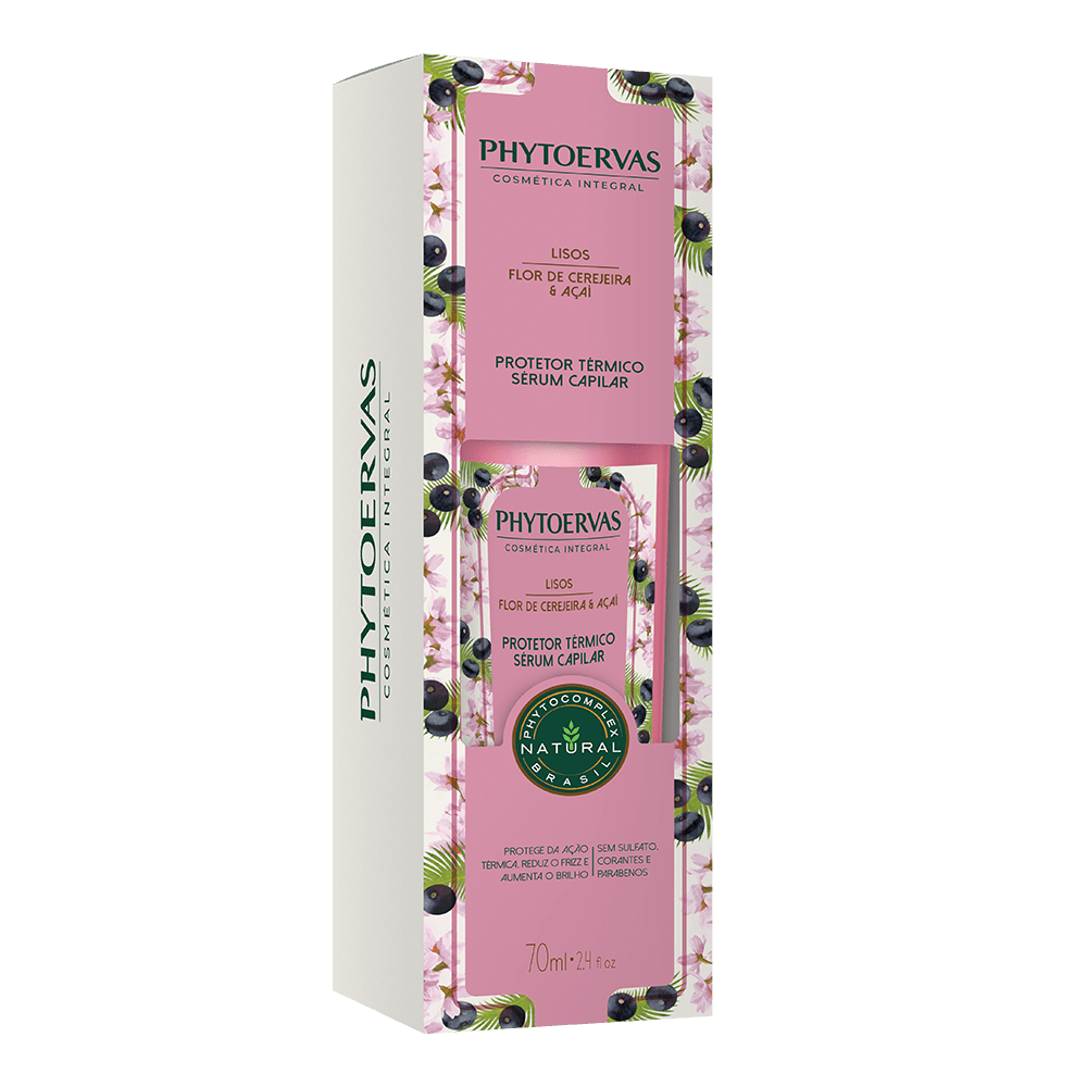 Phytoervas Hair Curlers Phytoervas Thermal Protector Sérum Plain Cherry Blossom and Acai 70ml