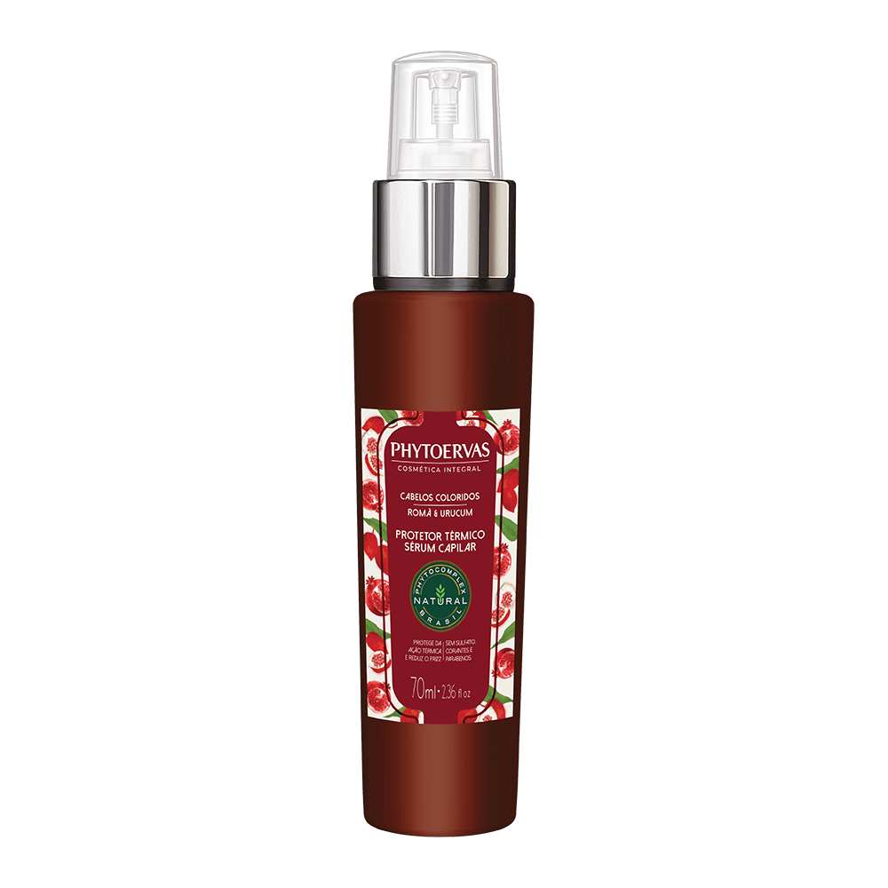 Phytoervas Hair Styling Tools Phytoervas Thermal Shield Serum Capillary Colorful Hair Pomegranate and Urucum 70ml