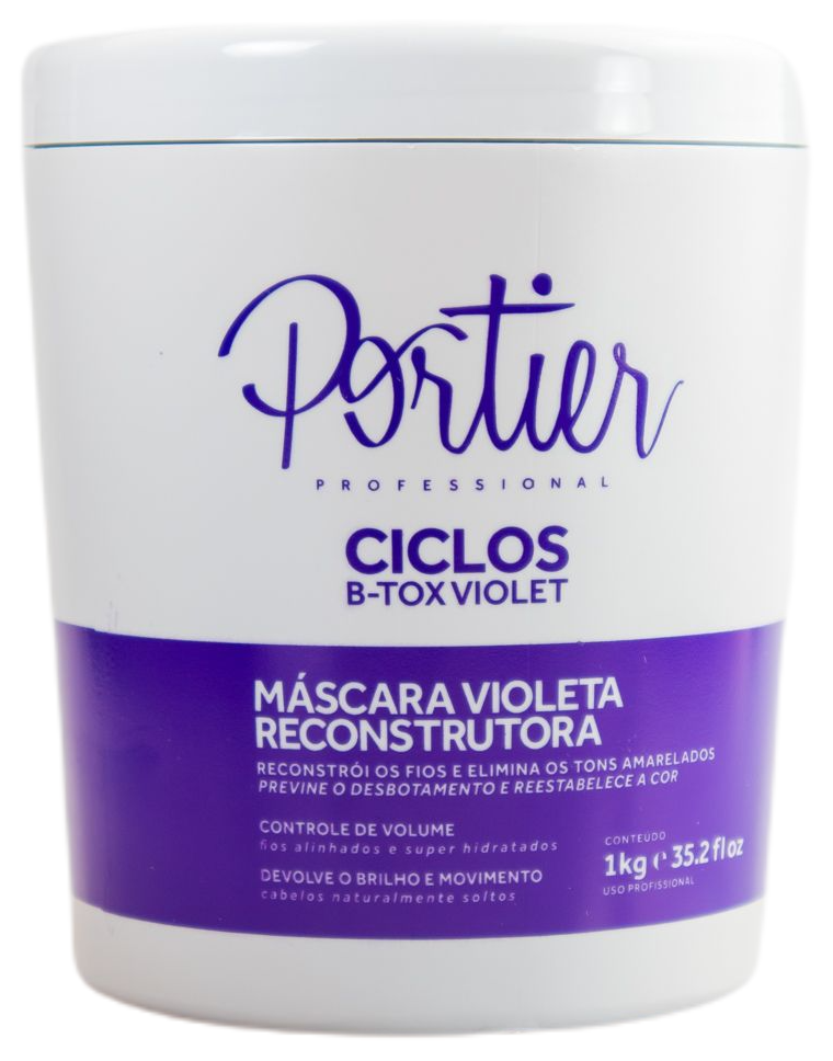 Portier Brazilian Hair Treatment Ciclos B-Tox Volume Control Violet Mask 1KG - Portier