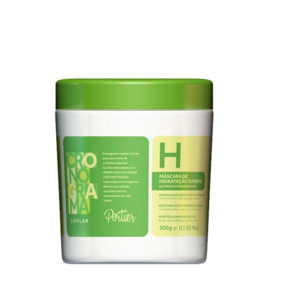 Portier Hair Mask Wire Moisturizing Capillary Schedule Supreme Hydration Hair Mask 500g - Portier