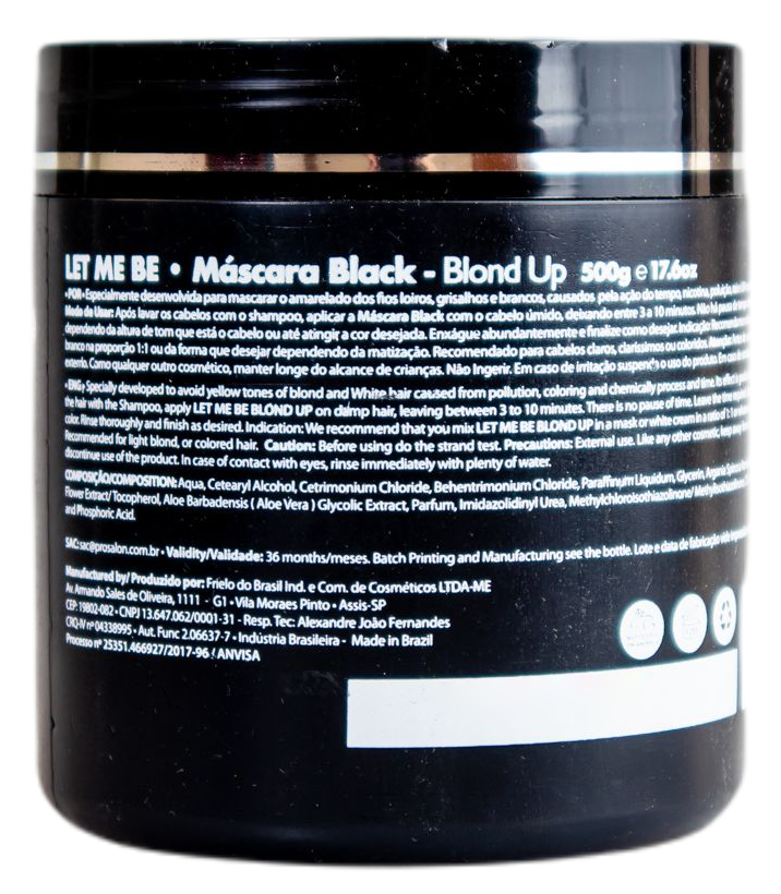 ProSalon Hair Mask Let Me Be Black Mask Blond Up Silver Effect 500g - ProSalon