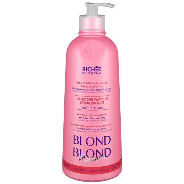 Blond Platinum Toning Matte Anti Yellow Deep Moisturizing 500ml - Richée