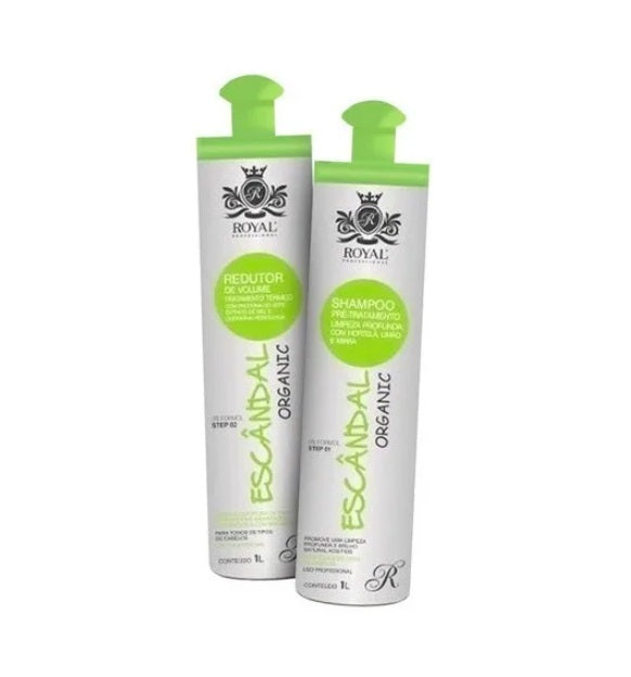 Royal Professional Hair Straighteners Scandal Escandal Organic Volume Reducer Progressive Kit 2x1L - Royal Professional