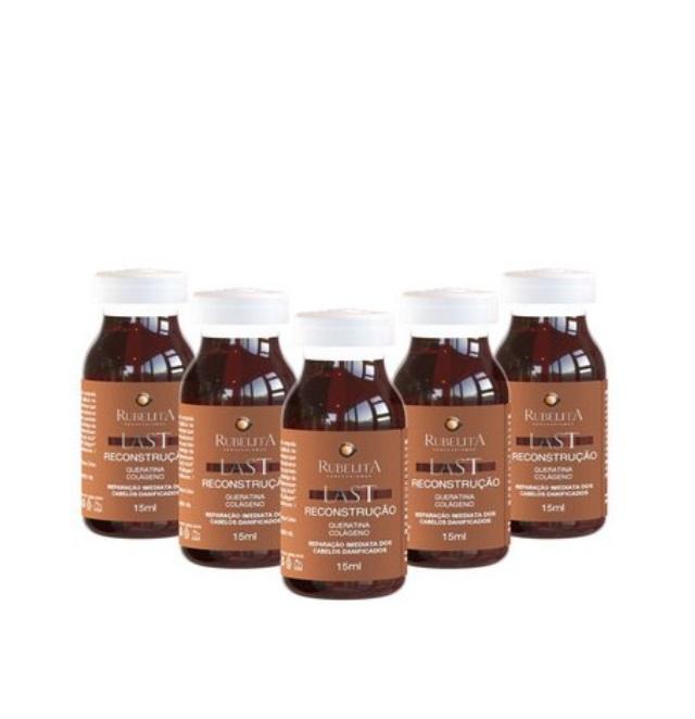 Rubelita Home Care Last Reconstrução Hair Reconstruction Treatment Ampoules 5x15ml - Rubelita