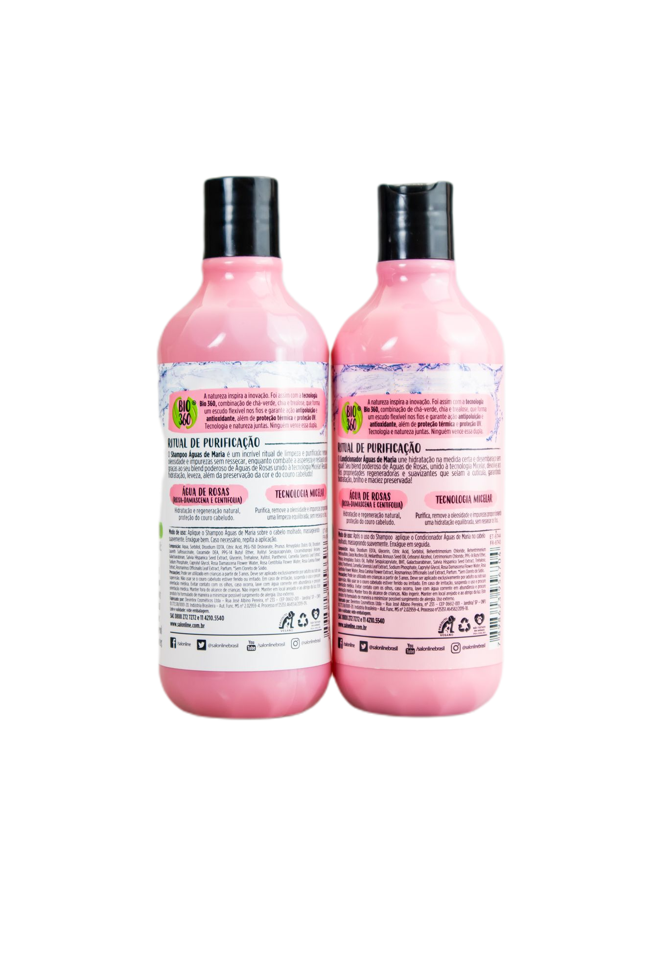 Salon Line Home Care Maria Natureza Águas de Maria Micellar Treatment Vegan Kit 2x350ml - Salon Line