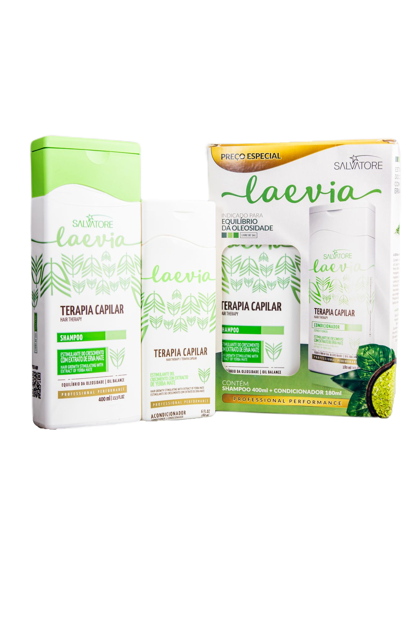 Salvatore Home Care Capillary Therapy Laevia Growth Oil Balance Shampoo Conditioner Kit - Salvatore