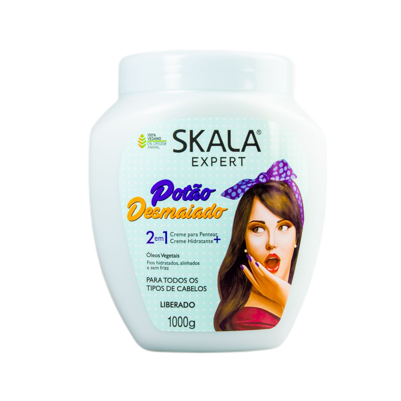 Skala Treatment Cream Potão Desmaiado - 2 Em 1 - Creme Para Pentear + Creme Hidratante / Potao Fainted - 2 1 - Combing Cream Moisturizer + Treatment Cream - Skala