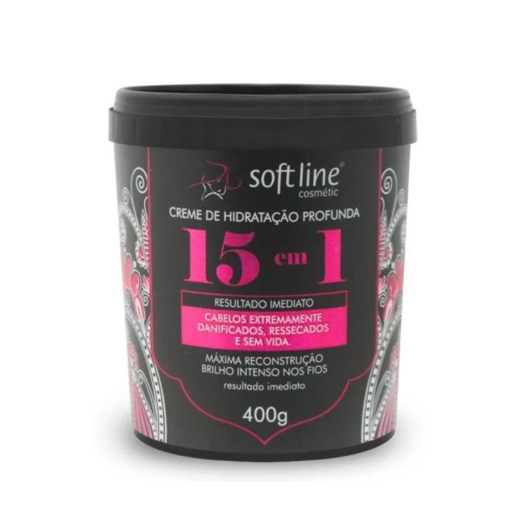 Soft Line Hair Mask Deep Moisturizing 15 in 1 Intense Shine Reconstruction Mask 400g - Soft Line