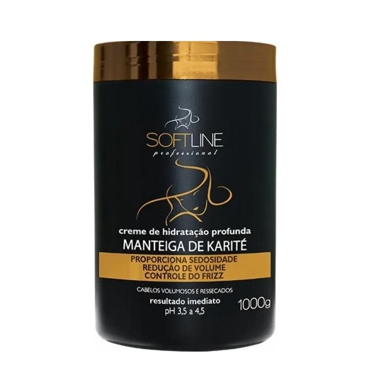 Soft Line Hair Mask Karité Shea Butter Anti Frizz Silkiness Volume Reduction Mask 1Kg - Soft Line