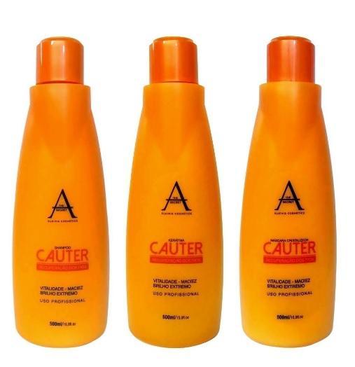 Professional Cauter Keratin Hair Shine Softness Treatment 3x500ml - Alkimia