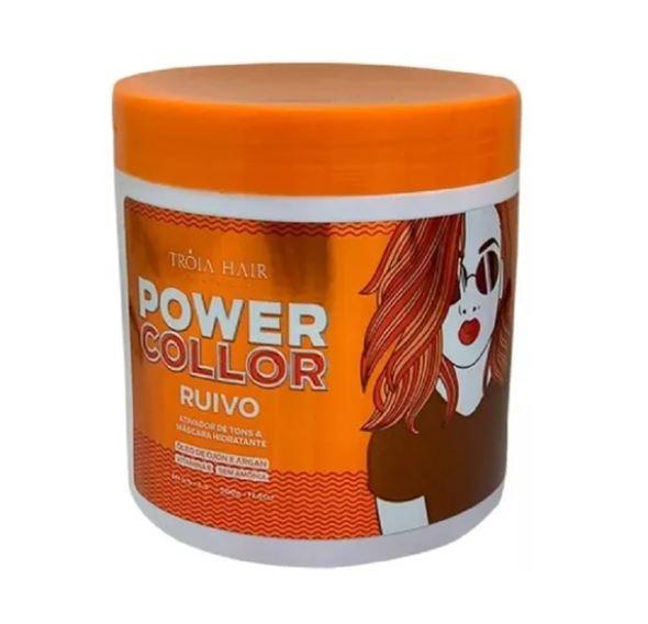 Troia Hair Hair Mask Power Collor Ruivo Toning Tinting Argan Ojon Vitamin E Mask 500g - Troia Hair