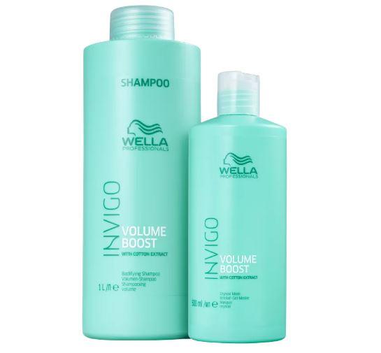 Wella Brazilian Keratin Treatment Invigo Volume Boost Crystal Cotton Polymers Treatment Kit 2 Products - Wella