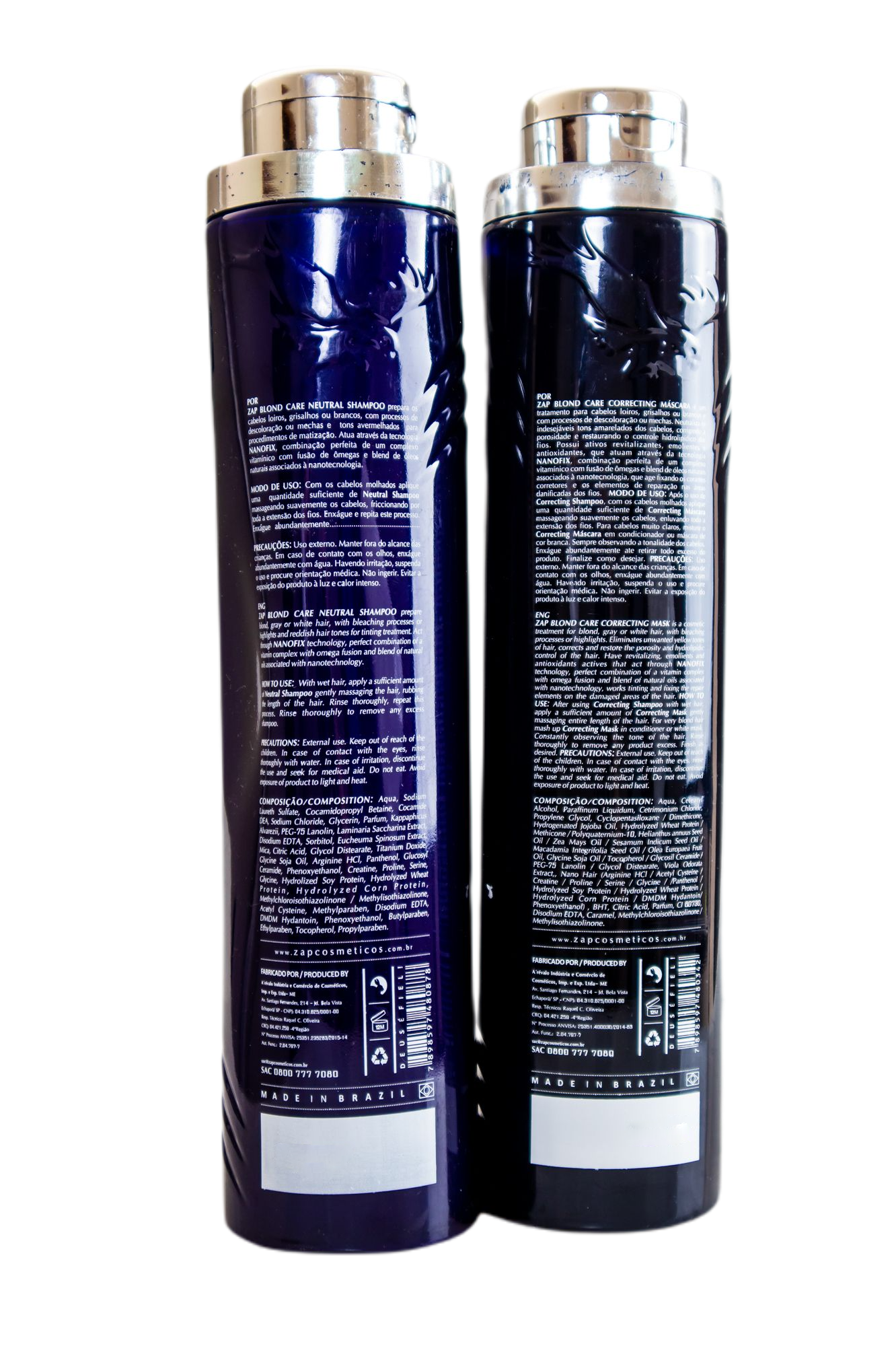 Zap Cosmetics Brazilian Keratin Treatment Blond Care Treatment Kit 2x1L - Zap Cosmetics